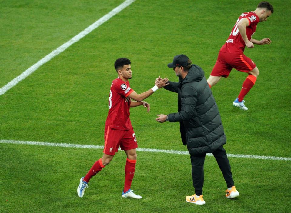 Jurgen Klopp is not planning extra work on goalscoring with Luis Diaz (Peter Byrne/PA) (PA Wire)