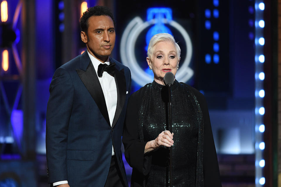 Aasif Mandvi and Jones, Tony Awards, 2019