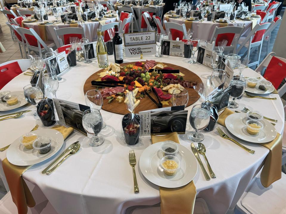 The tables were well stocked at College of the Desert's State of the College event on Feb. 29, 2024.