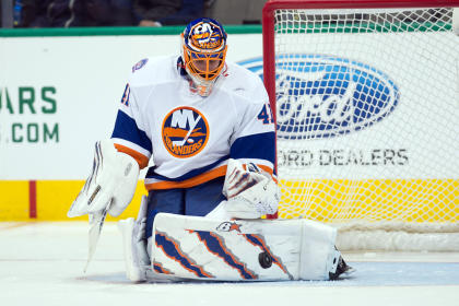 Goalie Jaroslav Halak broke the franchise record for most wins in a season. (Jerome Miron-USA TODAY Sports)