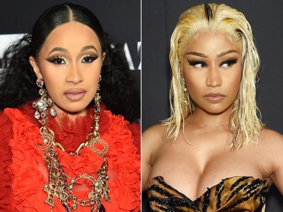 Cardi B (left) and Nicki Minaj