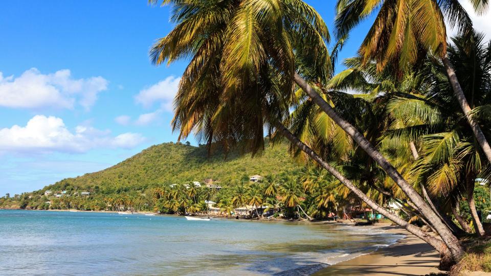 Laborie Bay on the south west coast of St Lucia