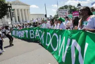 PHOTO: Abortion rights activists protest outside the U.S. Supreme Court on the last day of their term on June 30, 2022, in Washington, D.C. (Kevin Dietsch/Getty Images, FILE)