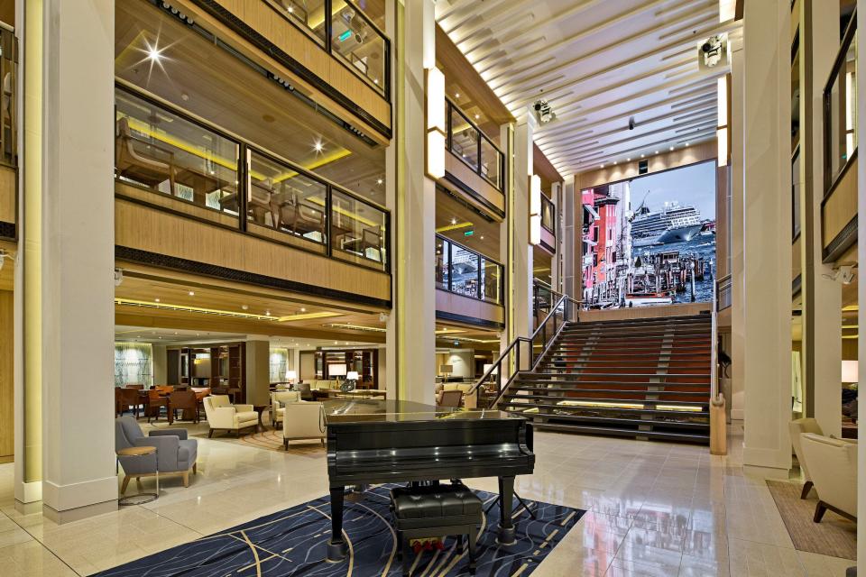 atrium with stairwell and piano