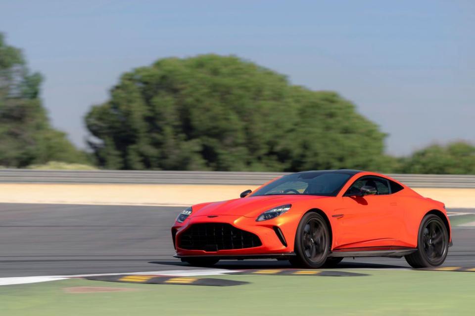 a car driving on a road