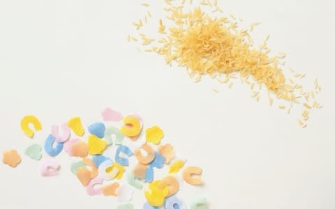 Confetti and dried rice grains - Credit: Dorling Kindersley