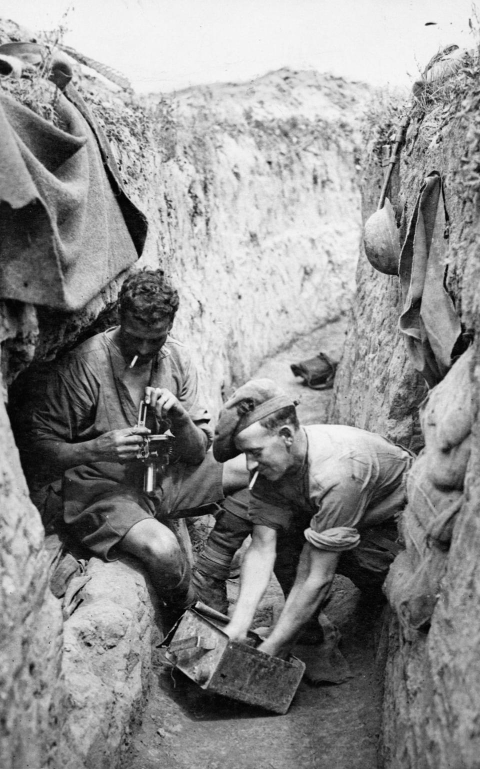 Soldiers during the First World War's battle of Passchendaele. - Credit: PA