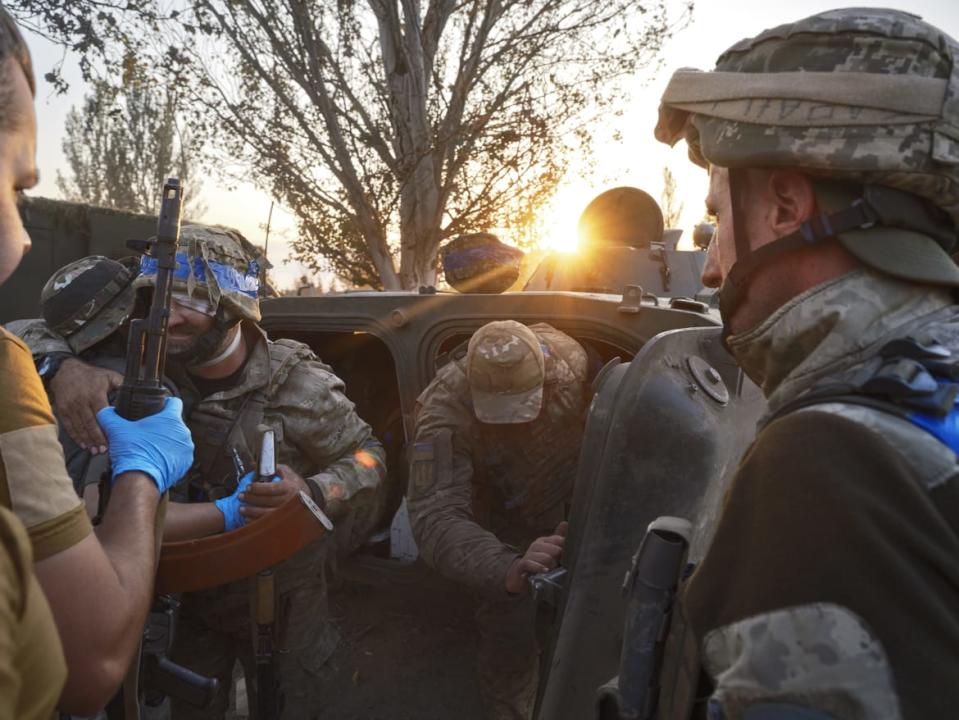 Ukrainian soldiers.