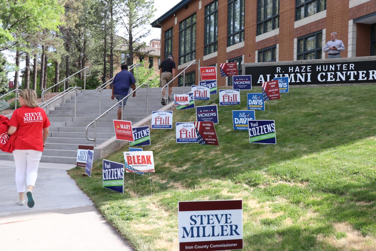 The Republican candidates in primary elections in Iron County gathered at Southern Utah University to debate issues facing the southern Utah county on June 13, 2022.