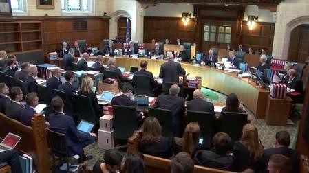 A general view of UK Supreme Court hearing in London