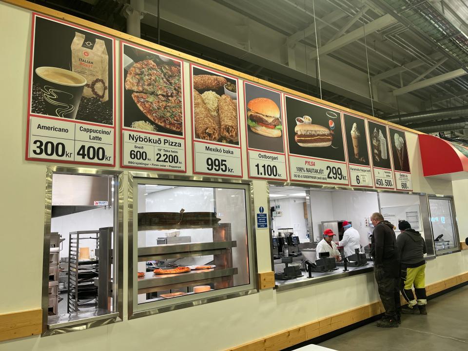 The food court at Costco in Iceland