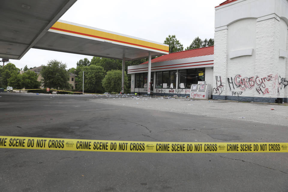 The Xpress Mart convenience store is seen on Tuesday, May 30, 2023, in Columbia, S.C. Richland County deputies said the store owner chased a 14-year-old he thought shoplifted, but didn't steal anything and fatally shot the teen in the back. (AP Photo/Jeffrey Collins)