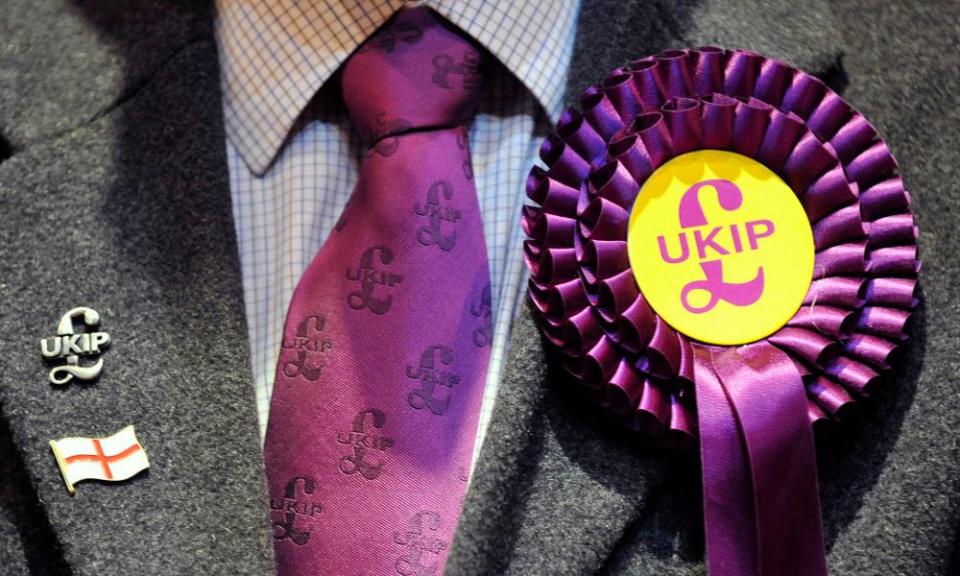 A Ukip rosette