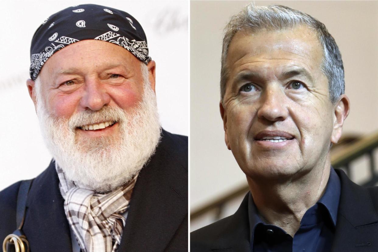 Accusations: Photographers Bruce Weber, left, and Mario Testino: AP