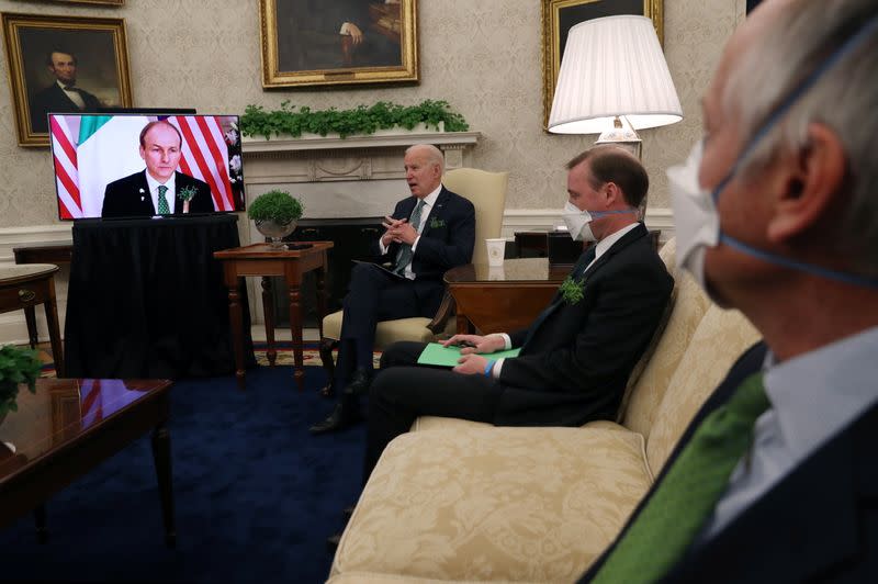 U.S. President Joe Biden meets with Ireland's Prime Minister Micheal Martin