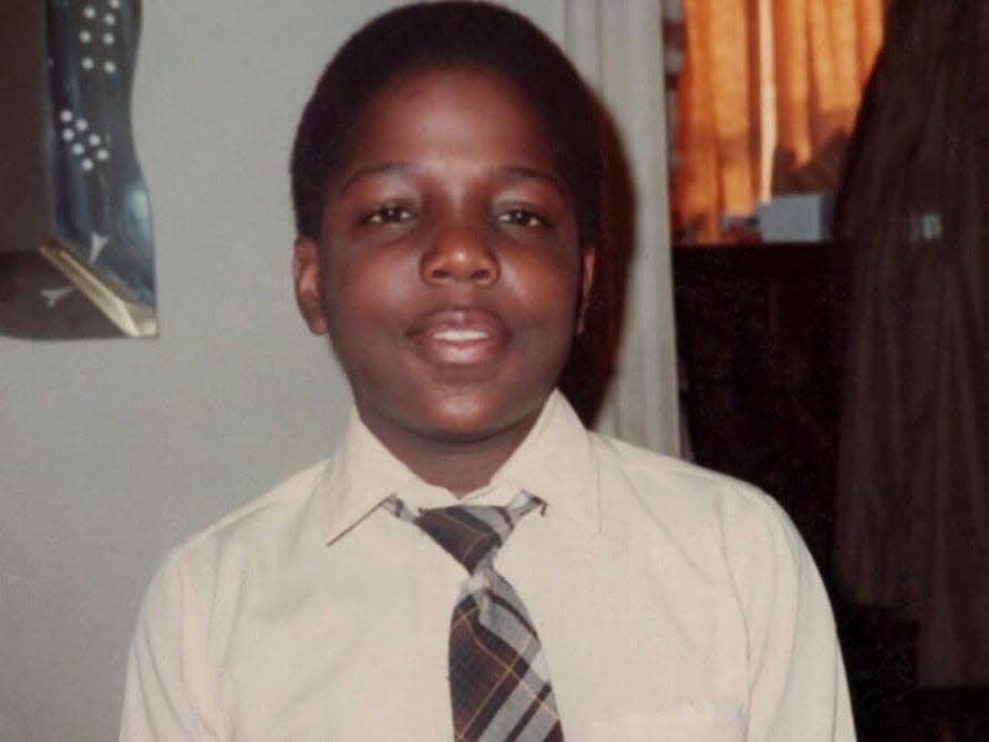 A young Christopher Wallace, better known as The Notorious B.I.G., or Biggie Smalls.