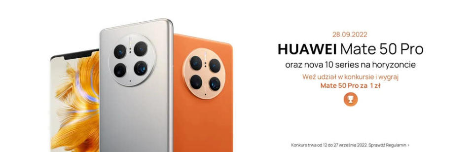 Huawei Mate 50 já aparece em site da marca na Polônia (Imagem: Captura de tela/Huawei)