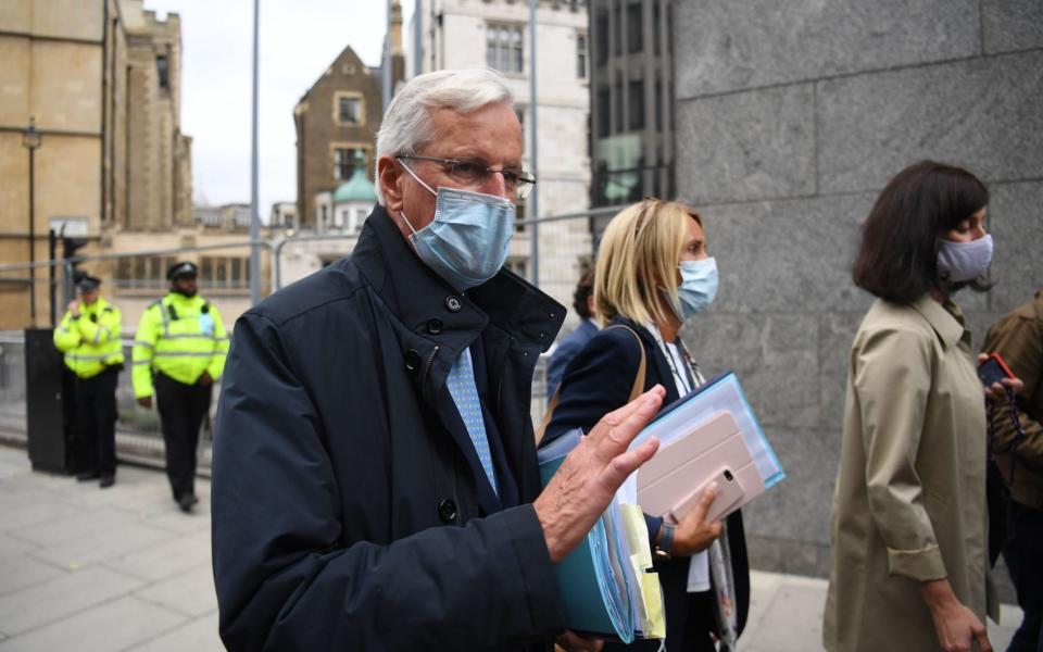 EU's Chief Negotiator Michel Barnier attended a meeting in Westminster for the next round of Brexit talks as British and EU negotiators try thrash out a Brexit deal before a looming October deadline - NEIL HALL/EPA-EFE/Shutterstock/Shuterstock