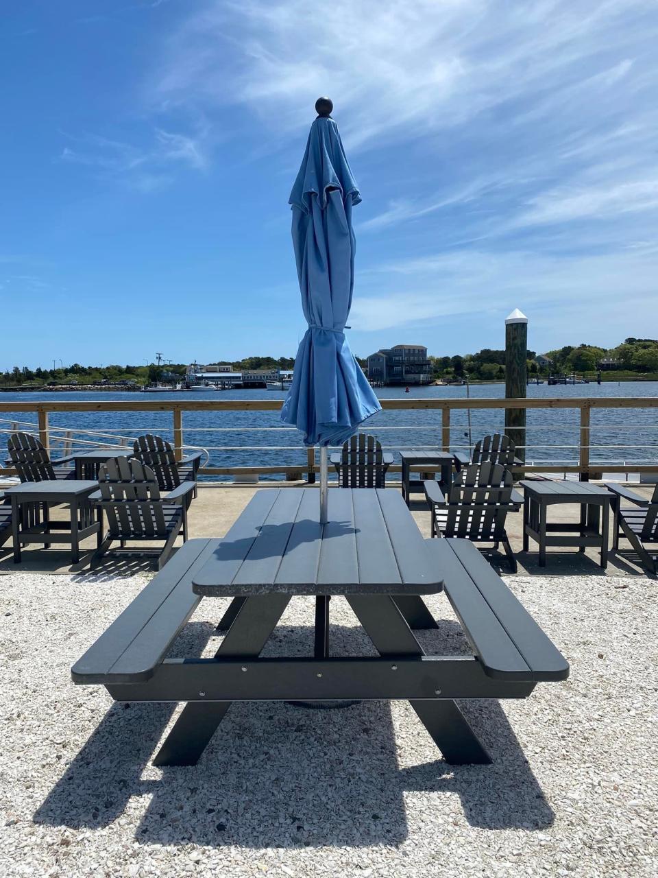 Seating at the Westport Sea Farms.