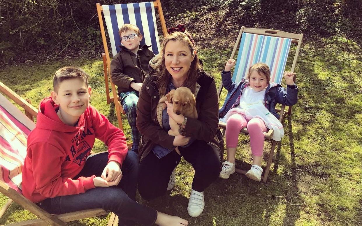 Georgina Fuller with her children - Georgina Fuller