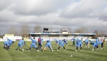 Britain Football Soccer - Sutton United Media Day - FA Cup Fifth Round Preview - The Borough Sports Ground - 16/2/17 General view of Sutton United during training Action Images via Reuters / Matthew Childs Livepic