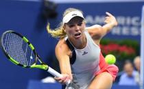 Sept 8, 2016; New York, NY, USA; Caroline Wozniacki of Denmark plays against Angelique Kerber Germany on day eleven of the 2016 U.S. Open tennis tournament at USTA Billie Jean King National Tennis Center. Robert Deutsch-USA TODAY Sports