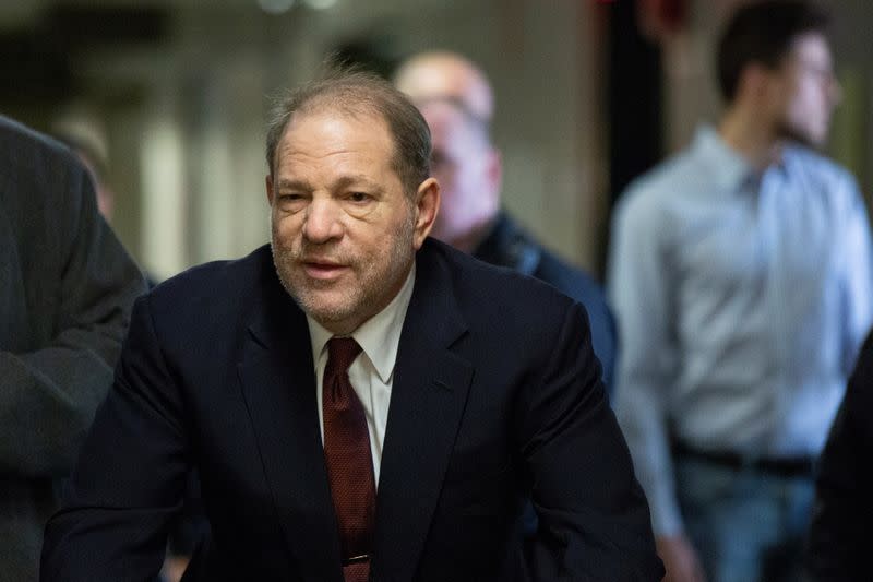 Film producer Harvey Weinstein and his legal team arrive at the Criminal Court during his sexual assault trial