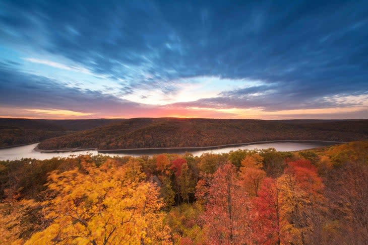 <span class="article__caption">Twilight descends on the Allegheny National Forest, Pennsylvania.</span> (Photo: Jim Feng/Getty)