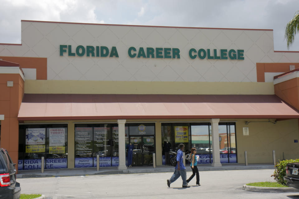 The exterior of Florida Career College. (Photo by: Jeffrey Greenberg/Universal Images Group via Getty Images)