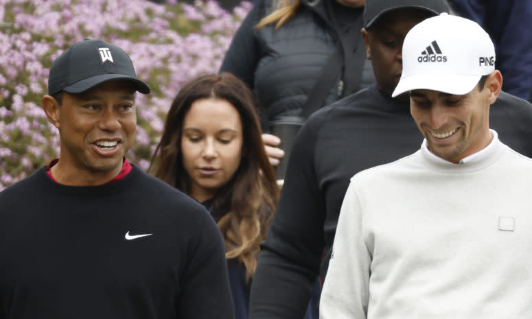 Tiger Woods and his girlfriend at the Genesis Invitational.