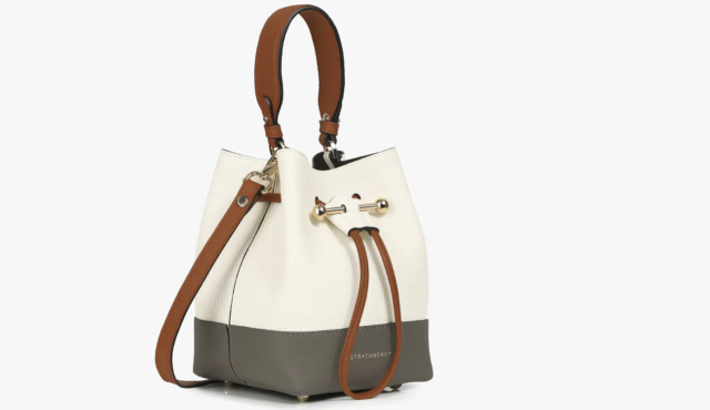 Strathberry Lana Nano Bucket Bag In Tan Vanilla Beige (white) | ModeSens