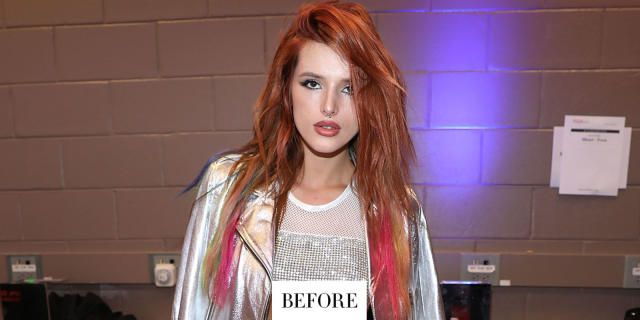 Dyed Hair Porn Captions - Bella Thorne Cut And Dyed Her Rainbow Hair To This Unusual Color