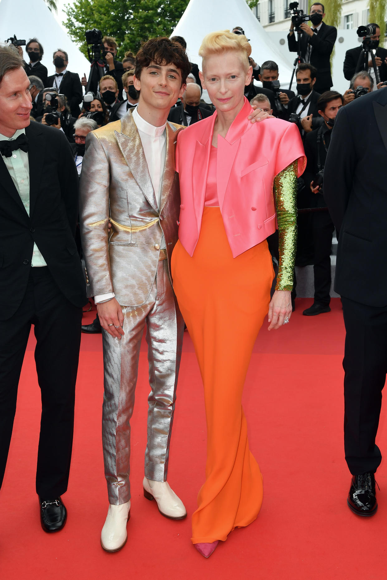 Tilda Swinton and Timothée Chalamet Cannes Film Festival