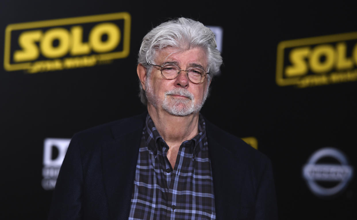 George Lucas arrives at the premiere of "Solo: A Star Wars Story" at El Capitan Theatre on Thursday, May 10, 2018, in Los Angeles. (Photo by Jordan Strauss/Invision/AP)