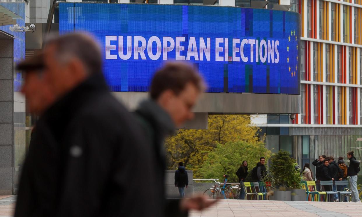 <span>MEPs headed back to their native countries to start their campaigns for re-election after the current parliamentary term finished on Thursday.</span><span>Photograph: Olivier Hoslet/EPA</span>