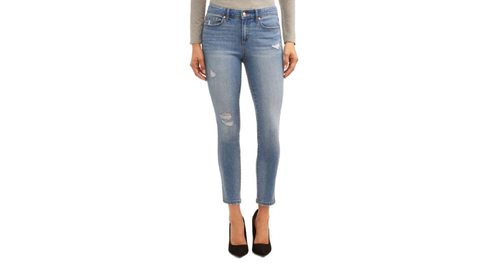 Curvy Destructed High Waist Ankle Jean. (Photo: Walmart)