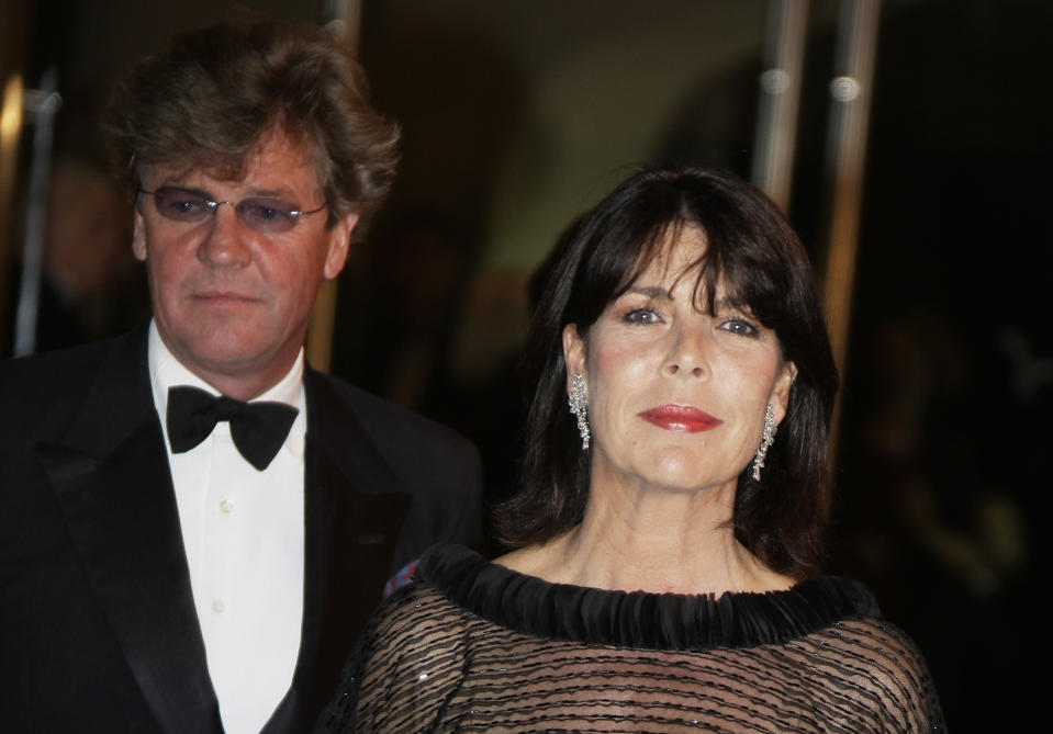 MONTE CARLO, MONACO - MARCH 29:  HSH Princess Caroline of Hanover and Ernst-August of Hanover attend the 2008 Monte Carlo Rose Ball 'Movida' on March 29, 2008 at the Monte Carlo Sporting Club - Salle des Etoiles in Monte Carlo, Monaco. (Photo by Palais Princier Monaco Pool/WireImage)