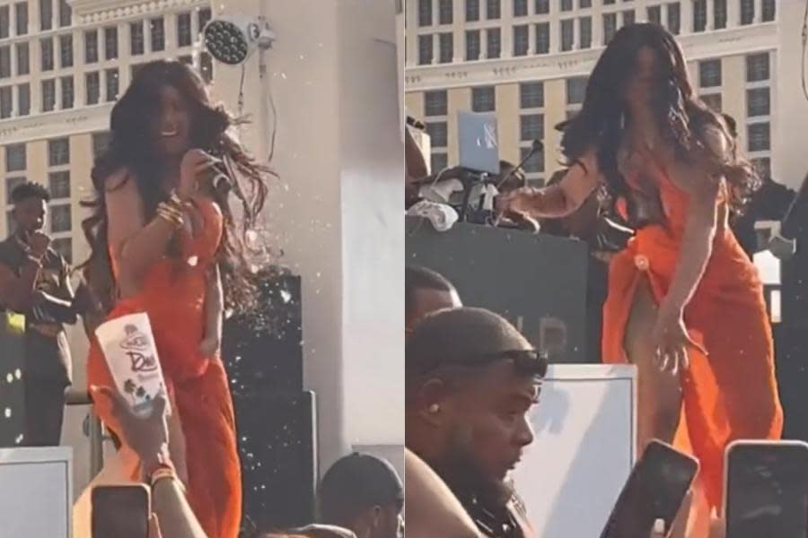 VIDEOS: Cardi B le arroja micrófono a fan que le lanzó una bebida mientras "cantaba"