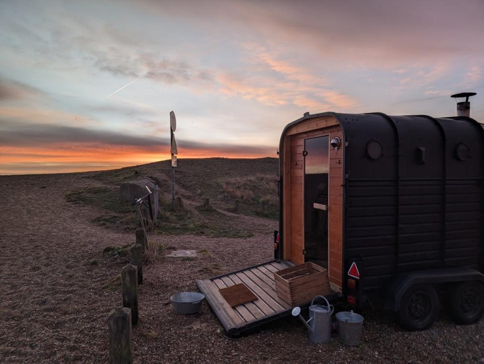 Tom has set up a portable sauna business (Handout)