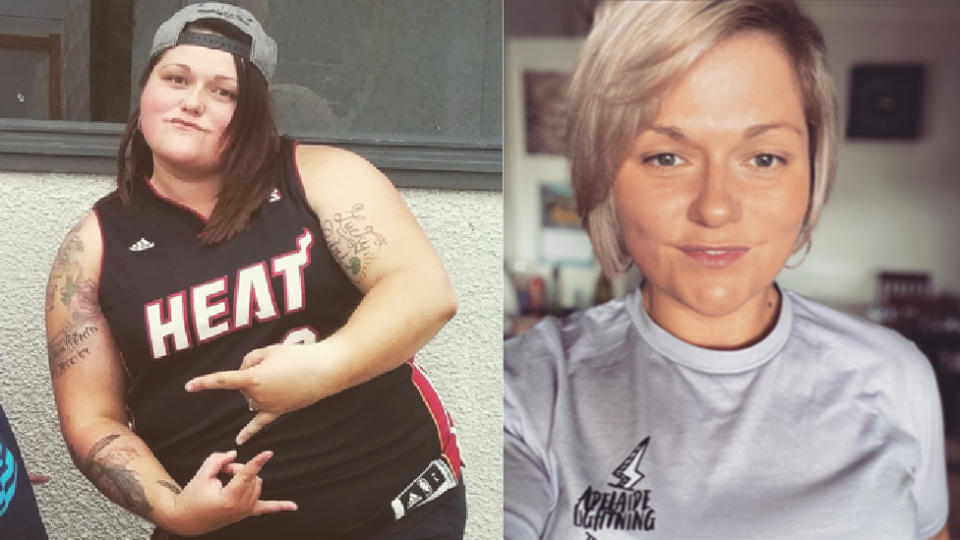 (left) tamara younger 125 kg, (right) tamara 86 kg 2020