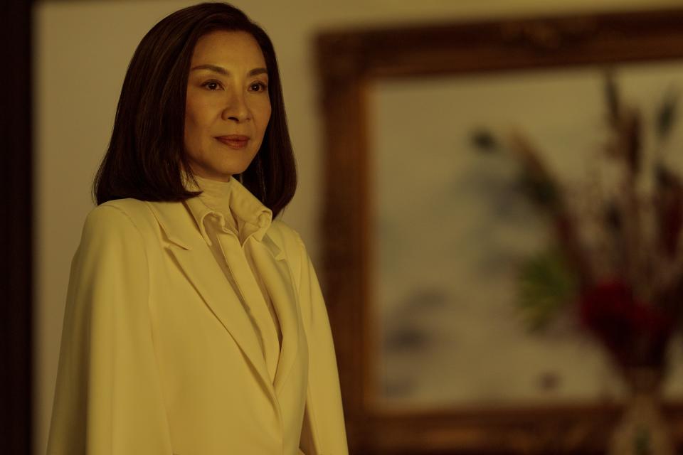 The Brothers Sun. Michelle Yeoh as Mama Sun in episode 107 of The Brothers Sun. Cr. James Clark/Netflix © 2023