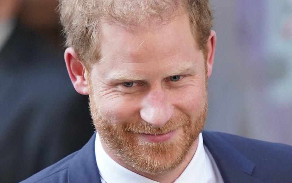 The Duke of Sussex leaving the Rolls Buildings in central London after giving evidence in the phone hacking trial against Mirror Group Newspapers - Jonathan Brady/PA