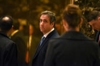 FILE PHOTO: Michael Cohen, attorney for The Trump Organization, arrives at Trump Tower in New York City, U.S. January 17, 2017. REUTERS/Stephanie Keith/File Photo