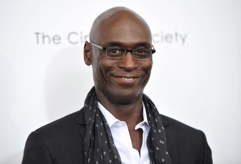 Actor Lance Reddick attends the "White House Down" premiere at the Ziegfeld Theatre