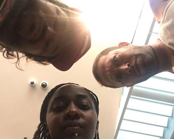 <p>Ayo Edebiri/Instagram</p> Ayo Edebiri, Matty Matheson and Ebon Moss-Bachrach