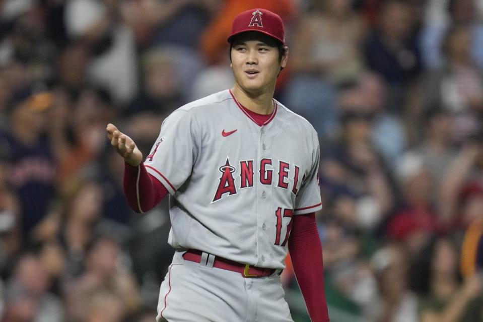 大谷翔平飆出生涯最速球奪下本季第12勝。（圖／美聯社）