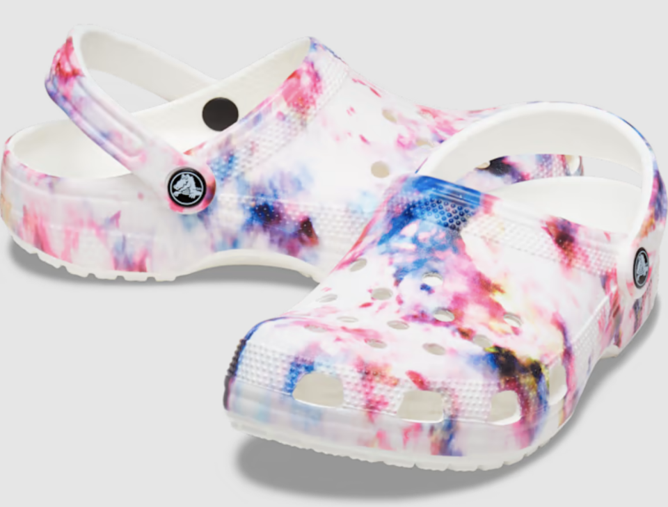 Classic Tie Dye Graphic Clog (Garnet/Multi) (Photo: Crocs)


