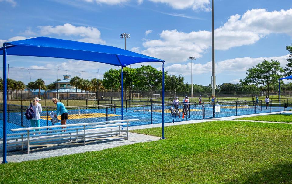 The four pickleball courts at Greenacres Freedom Park are open from sunrise to 10 p.m.