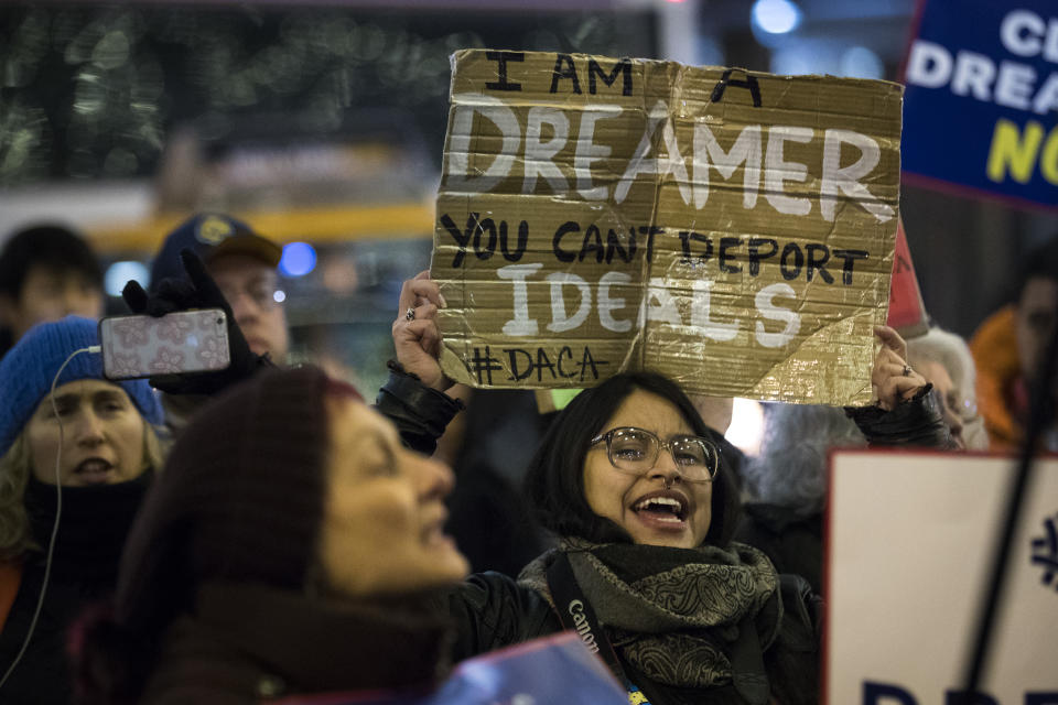 Activists protest against Trump’s immigration policies