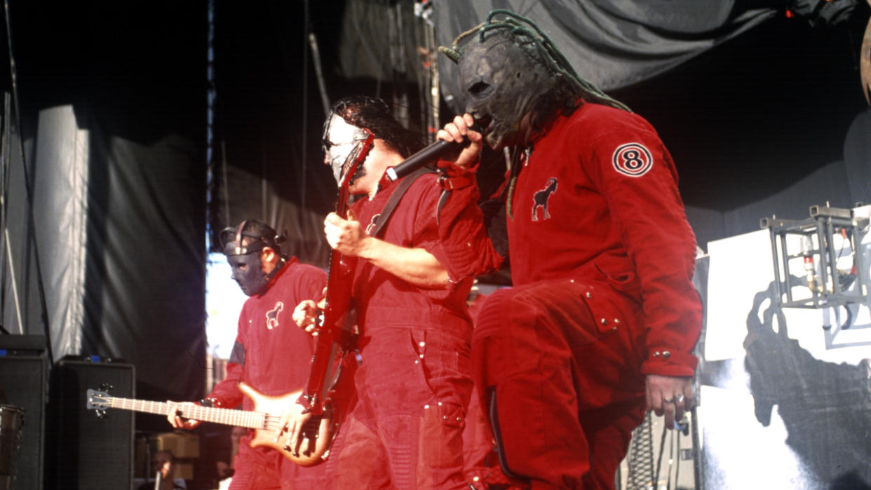  Slipknot onstage in 2001. 